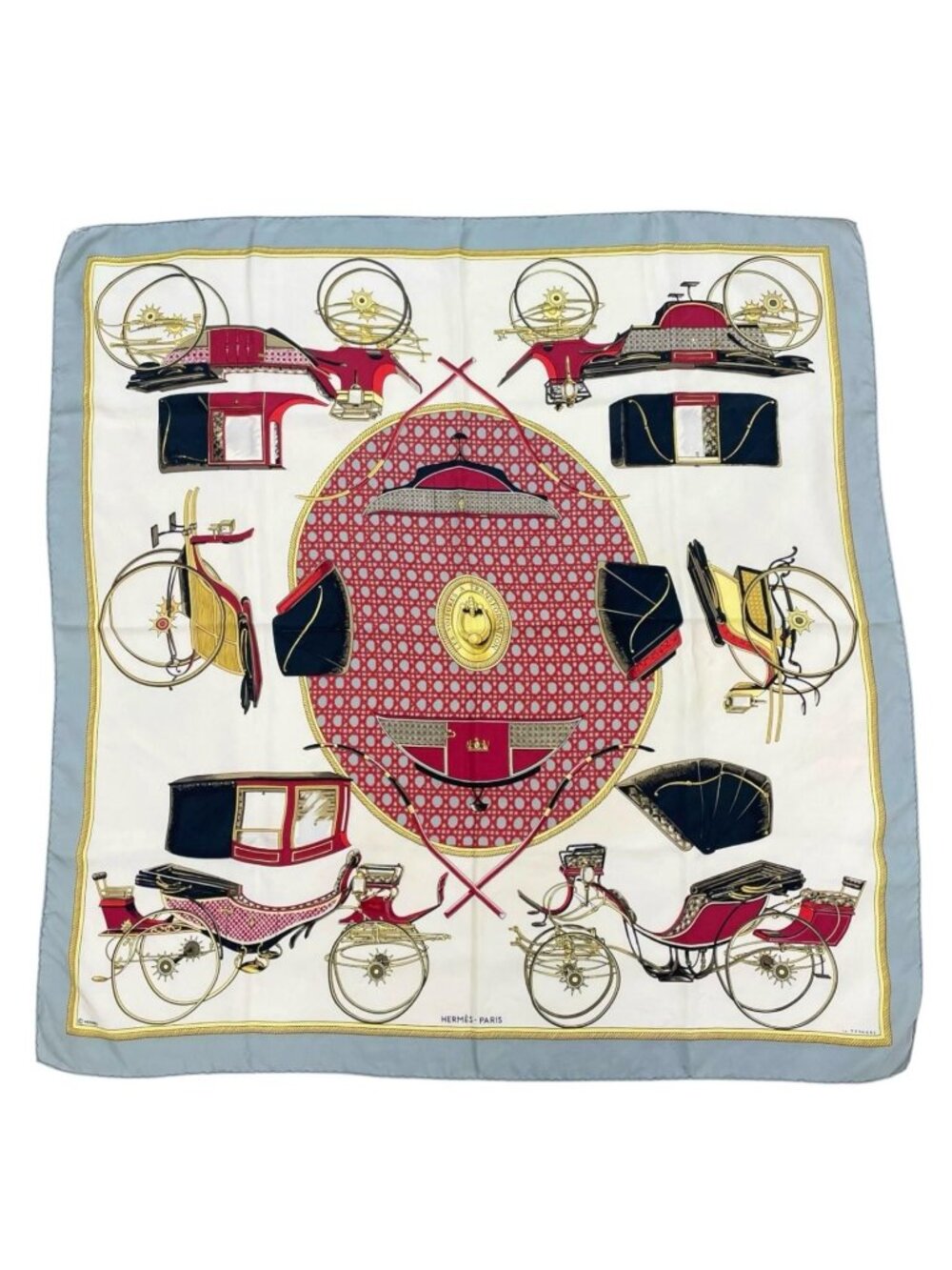 Hermes Carre 90 Scarf Silk Multicolor